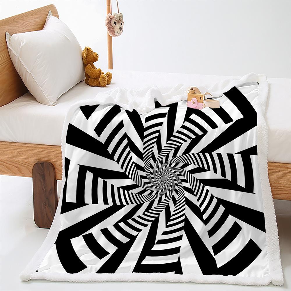 Blanket 2D Digital Printed Lamb Fleece Crystal Fleece 2D Magic Blanket Blanket