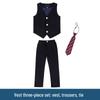 2022 Autumn/Winter Boys' Striped Blazer Suit Set - Formal Wear for Flower Boys and Hosts
