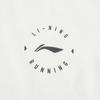 Li Ning Running Series Solid Color Breathable Versatile Short Sleeve T-Shirt Women Tops Champagne-White ATSV088-1