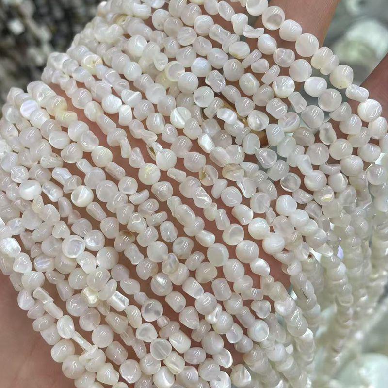 High Brightness White Mother of Pearl Shell Crushed Stone, 3-6mm Square Beads for DIY Necklace and Bracelet Accessories