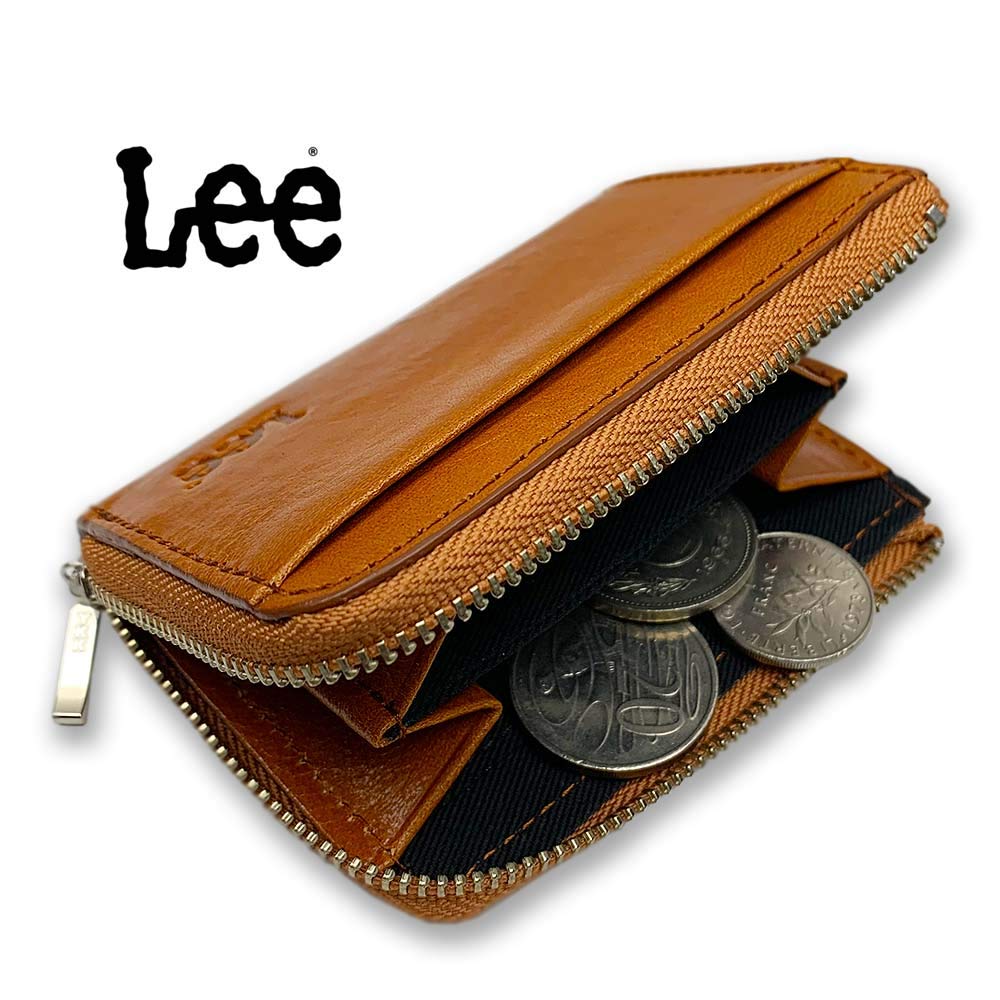 Lee Premium Italian Leather Pass Case with Coin Round Available in 8 Colors Purse, Zipper, Red, 0520236a,