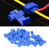 25Pcs Blue Solderless Quick Splice Snap Wire Connector 0.75 2.5mm AWG 14 To 18