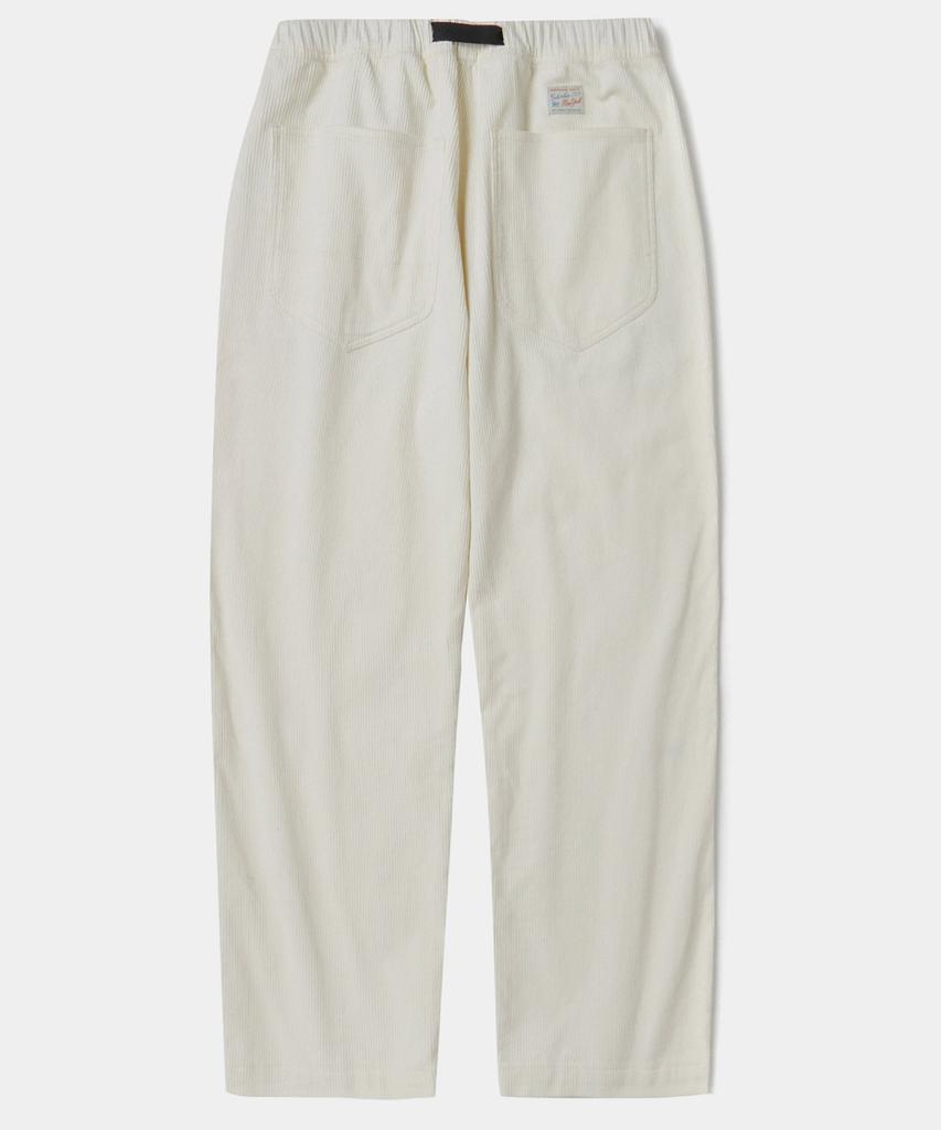 COLUMBIA UNIVERSITY Sl-Label Belted All-Round Corduroy Pants Cream