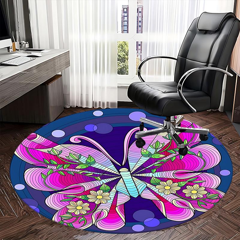 Alfombrillas de Silla para Alfombra de Oficina con Mariposas de Colores, Decoración del Hogar, Alfombra de Sofá, Alfombra de Oficina Regalo para Cualquier Habitación1118146a