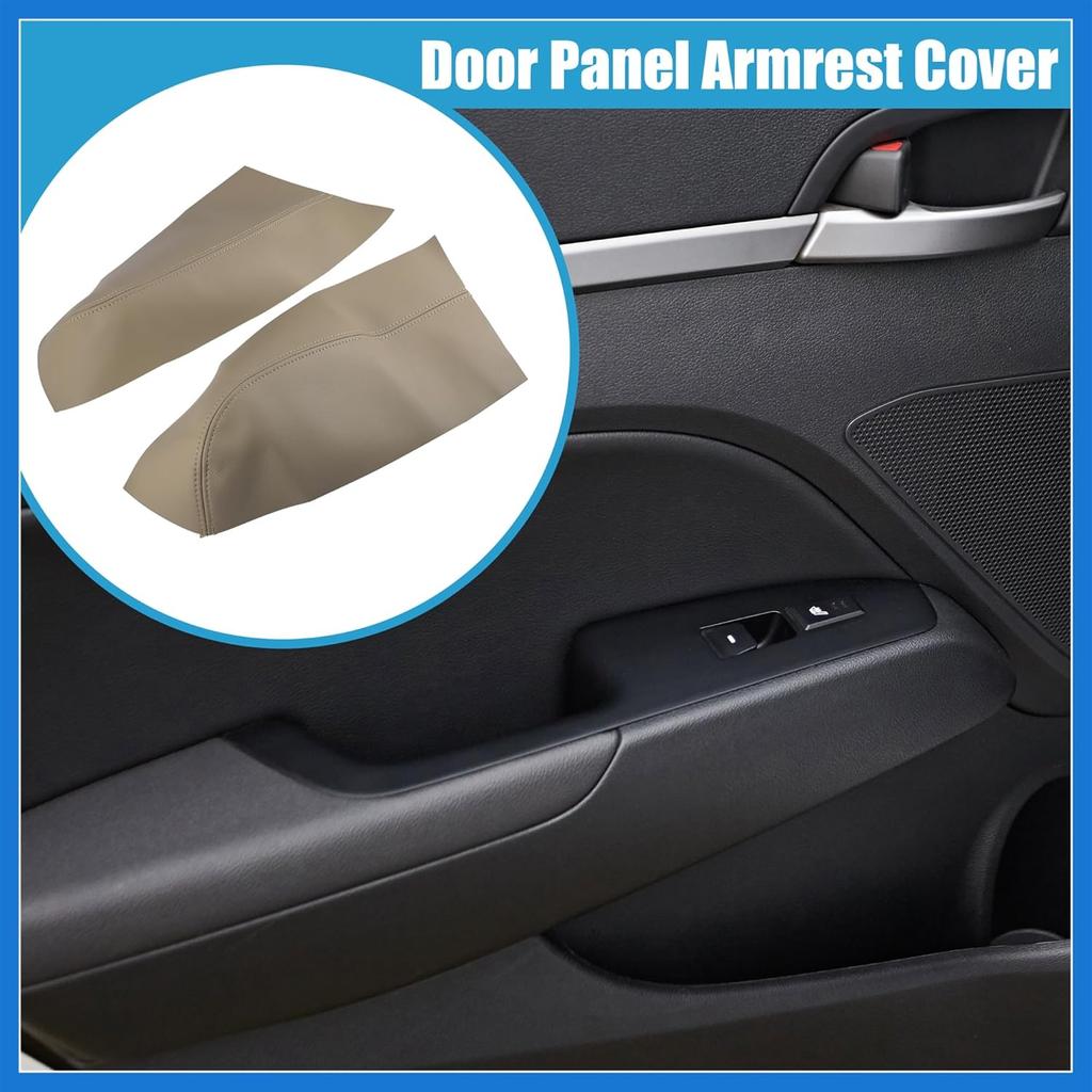 Car Rear Door Panel Armrest Cover Interior Door Trims for Honda Pilot 2009-2015 Beige 1 Pair Auto Accessories