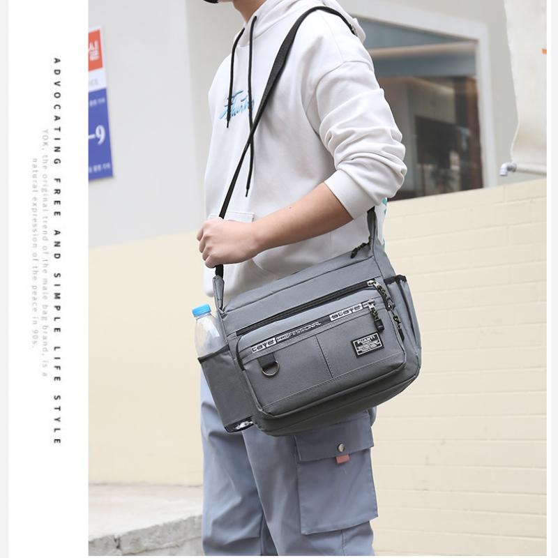 Pánská taška přes rameno Oxford látková Casual Travel Crossbody taška Velkokapacitní Malá čtvercová taška středního věku Taška na nářadí