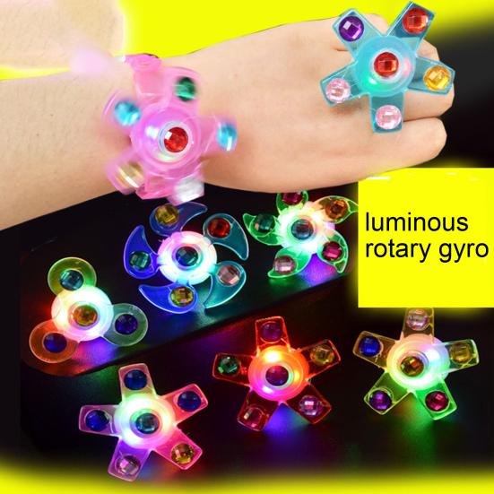Pião Anel Luminoso Pulseira Ajustável Portátil Brinquedo Fidget Spinner Pulseira