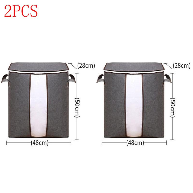 Foldable Closet Organizer Clothing Storage Bags Blankets Storage With Clear Window, Reinforced Handle and Sturdy Zipper