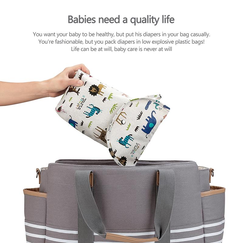 Baby Diapers Storage Bag Baby Diaper Bag Travel Portable Bag Baby Car Cute Pattern Large-Capacity Storage Hanging Bags Portable
