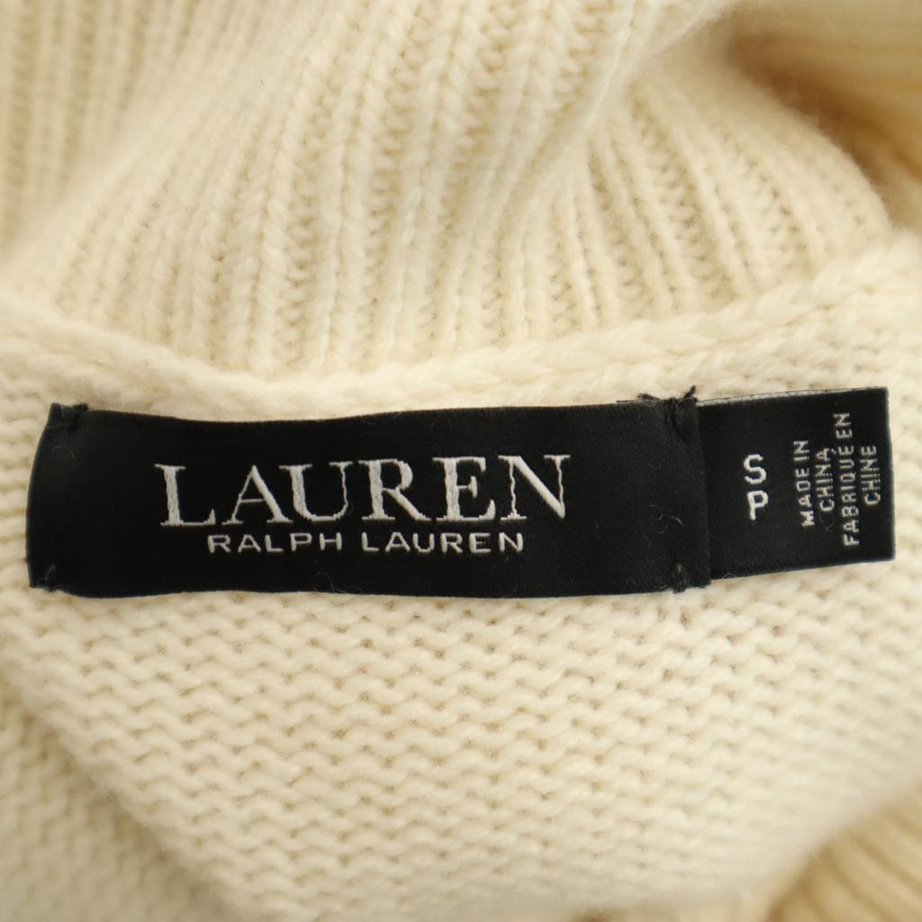 Lauren Ralph Lauren Langarm Rollkragenpullover S Elfenbein Gestrickt Herren Gebraucht