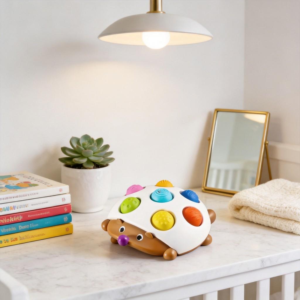 Finger Hedgehog Stress Relief Bubble Popper Wooden Toy For Kids And Adults