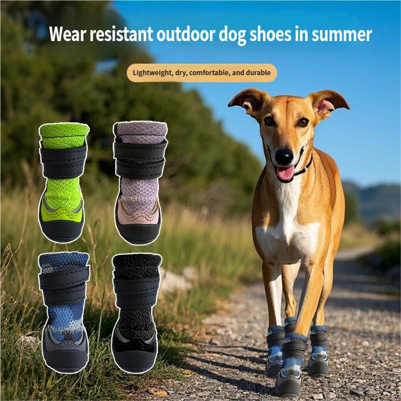 26 Years Outdoor Small Dog Shoes Teddy Bichon Schnauzer Summer Breathable Anti-scalding Feet Wear-resistant Pet Dog Shoes