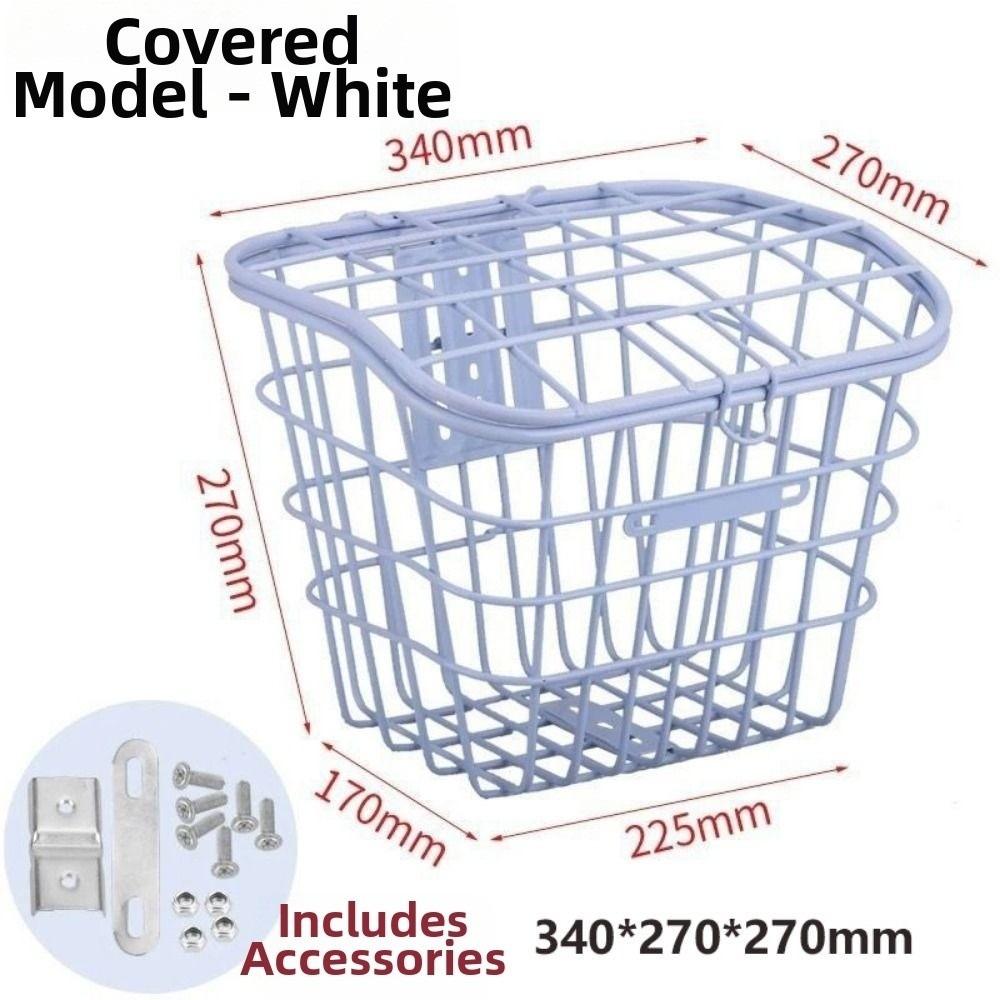 Universal Large Capacity Storage Baskets Metal Bicycle Front Basket  Electric Bicycles Accessories