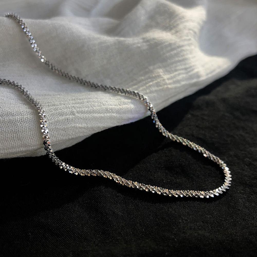 Nieuwe populaire zilveren sprankelende ketting sleutelbeen ketting choker voor vrouwen fijne sieraden bruiloft cadeau