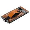 SUTENI H13 Leather Coated PC+TPU Case for Google Pixel 7a,Kickstand Card Holder Phone Back Cover with Hand Strap