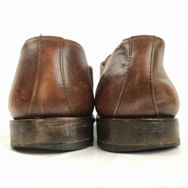 Vintage Britische Herren Hohans Monk Strap Business Schuhe Braun Größe 10.5 (28.5-29.0)(GEBRAUCHT)