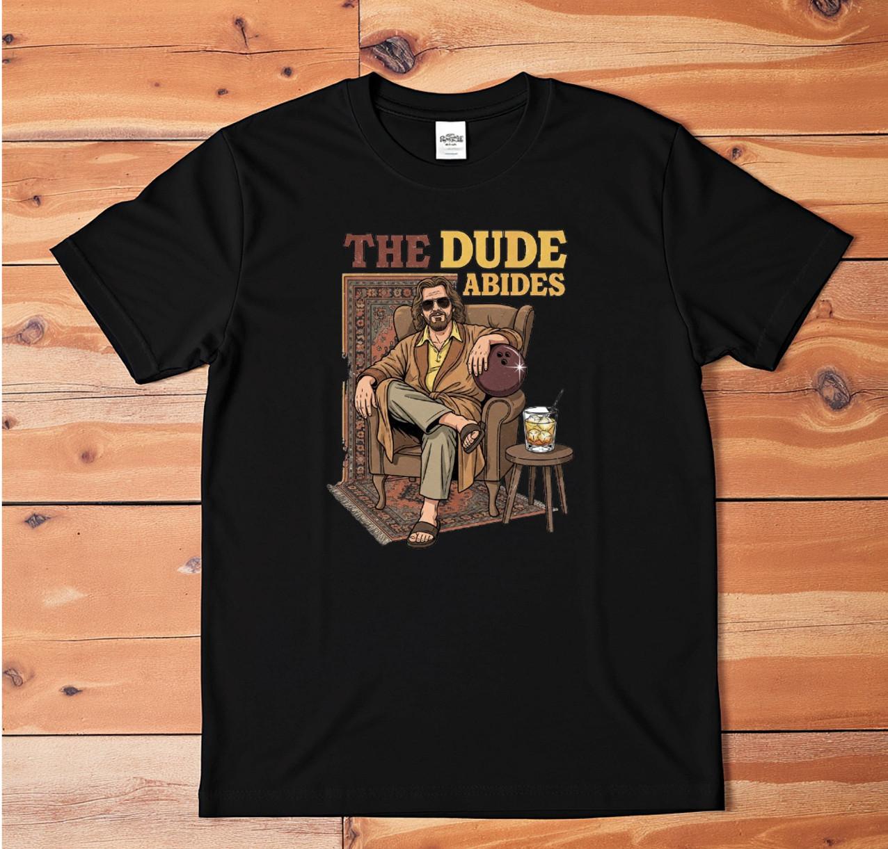 The Dude Abides T-Shirt | Big Lebowski Movie Quote Retro Graphic Tee XXXL
