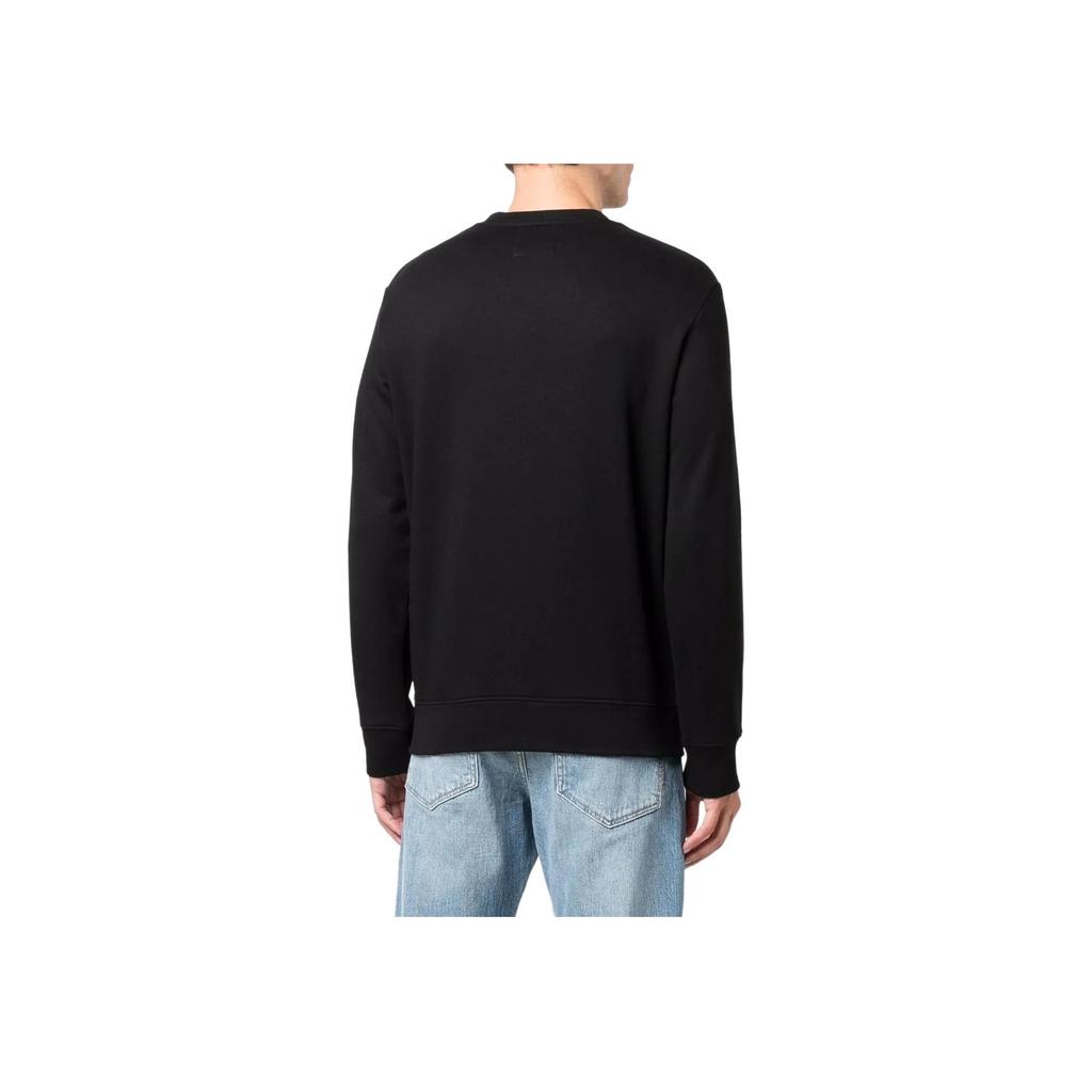 Emporio Armani Felpa Girocollo Manica Lunga con Stampa Lettere Uomo felpa Nera 3D1M70-1JHSZ-0057