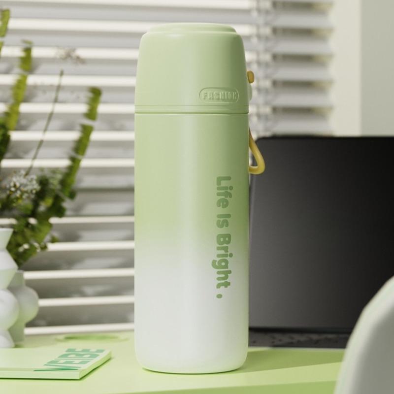 Gradient Stainless Steel Insulated Water Bottle 316 Portable Travel Mug with Handle Sports Cup Holiday Gift for Christmas