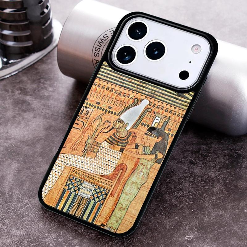 Egypt Mural Soft Phone Case For iPhone 17 16 15 14 13 12 11 Pro Max Plus 17Air Soft Silicone Cover