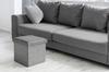 Folding fabric pouf DIEGO gray size L