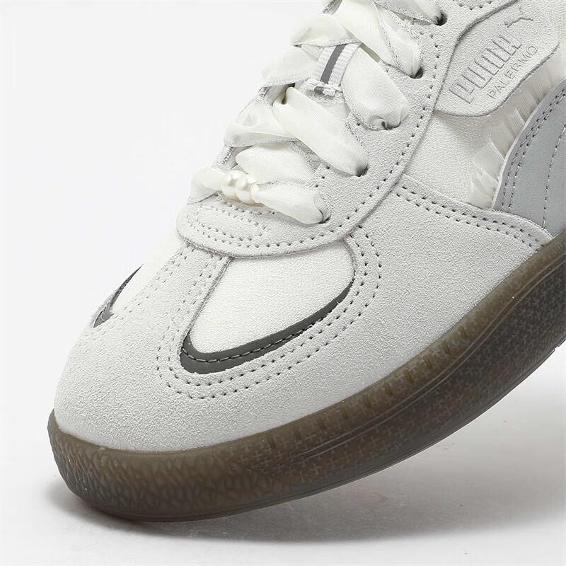 Puma Women's Palermo Retro Silver-Grey Platform Sneakers