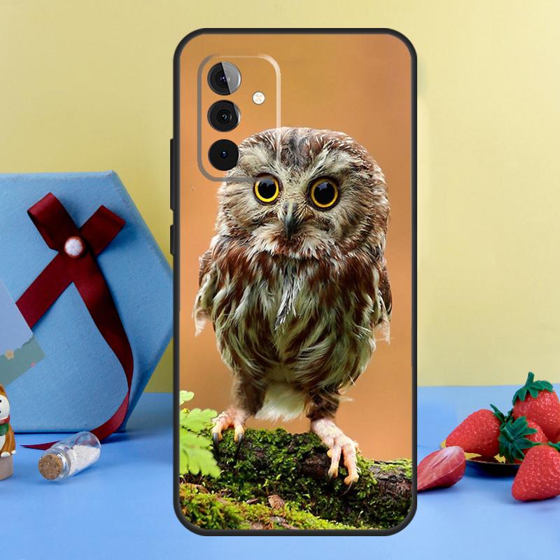 Animal Owl Case For Samsung Galaxy A26 A16 A36 A56 A15 A35 A55 A14 A34 A54 A12 A32 A52 A13 A33 A53 A17
