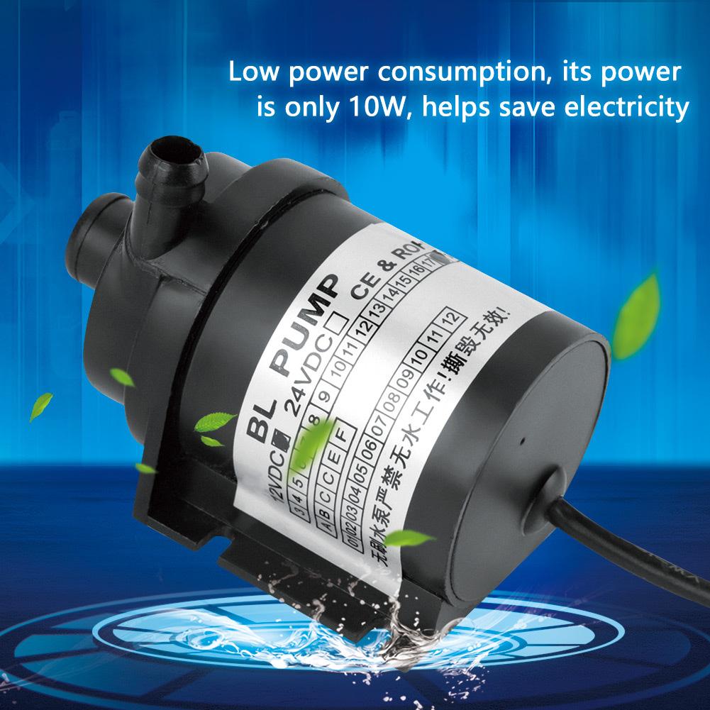 DC 12V 18W Black High Temperature Resistance Circulation Low Noise Brushless Water Pump