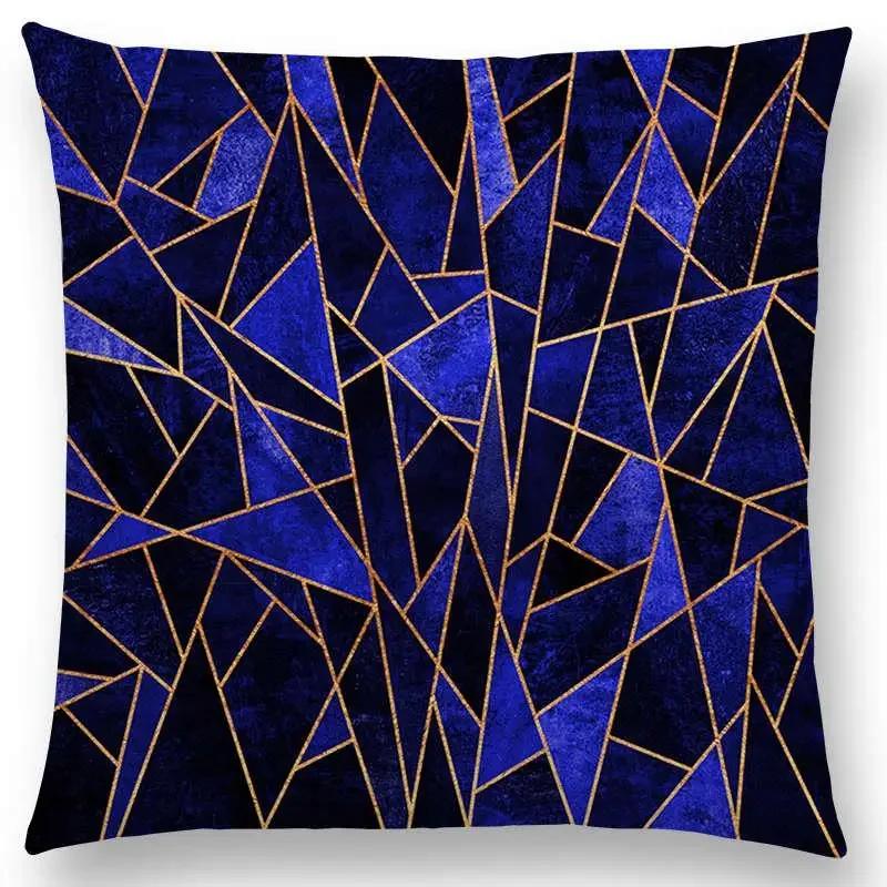 

Новый Абстрактный Геометрический Цвета Полосы Разбитый Аметист Сапфир Красочные Принты Наволочка Подушка для Автомобиля Дивана Декоративная Подушка 66x66cm золотистый