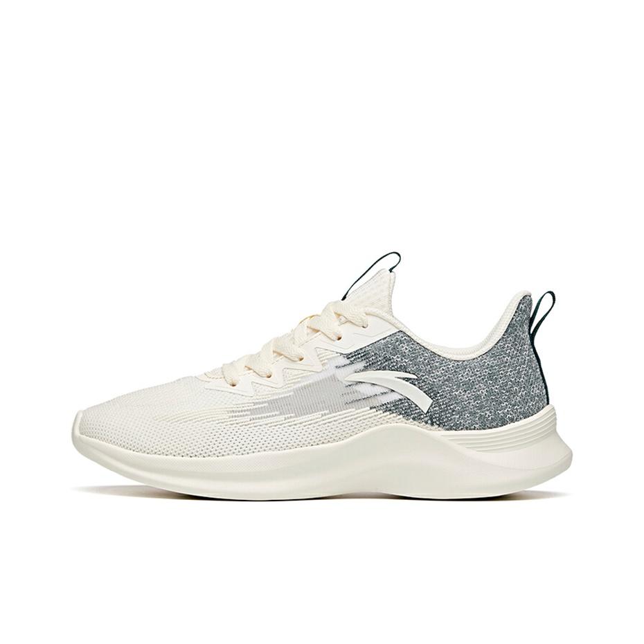 Anta Running Series Shock Absorption Non-Slip Wear-Resistant Low-Top Running Shoes Men Sneakers White Green 912125545-4