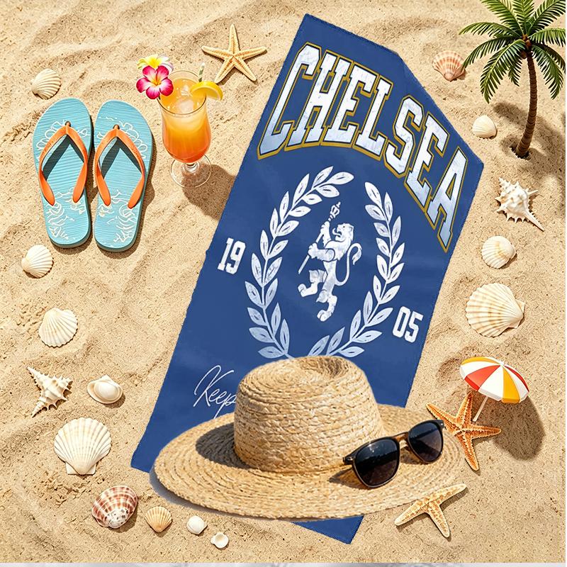 Football United F.C Print Beach Towel, Versatile Lightweight Absorbent Beach Towel for Pool Surf Yoga Bathroom, Perfect Birthday Holiday Gift