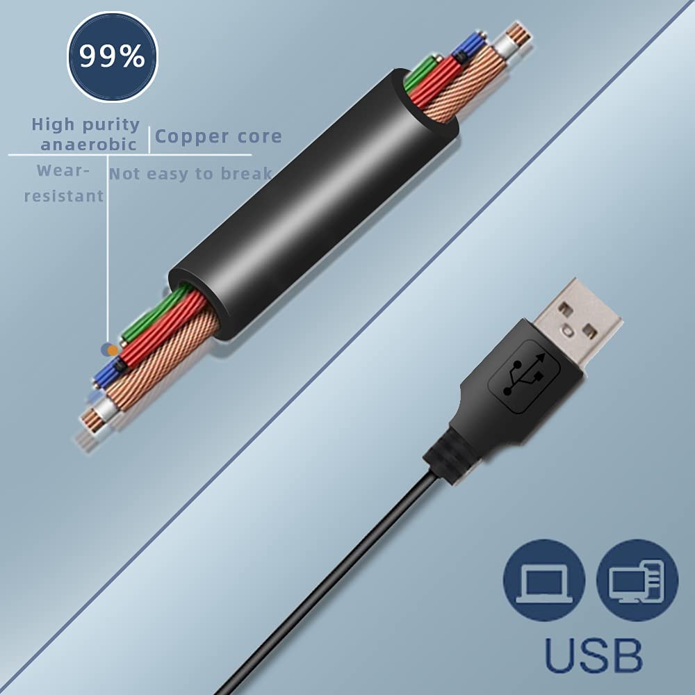 CALLANY Zestaw słuchawkowy USB do komputera do biura/pracy Centrum telefoniczne Zestaw słuchawkowy USB z mikrofonem na wysięgniku