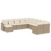 VidaXL Salon de Jardin avec Coussins 11 pcs, Canapés de Terrasse, Ensemble de Meubles de Patio, Mobilier d'Extérieur, Beige 3226569