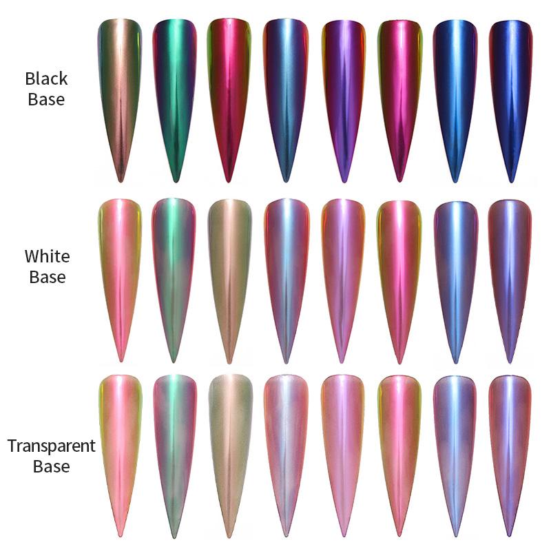 Chameleon Mirror Nail Powder Glitter Decoration Gel Polish Nail Art Dust Metallic Metal Polish Chrome Pigment Dazzling Accessory