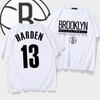 Nets Harden No. 13 Short-sleeved T-shirt Men's and Women's Trendy Youth Basketball Training Clothes Pure Cotton Casual Half-sleeved Clothes
