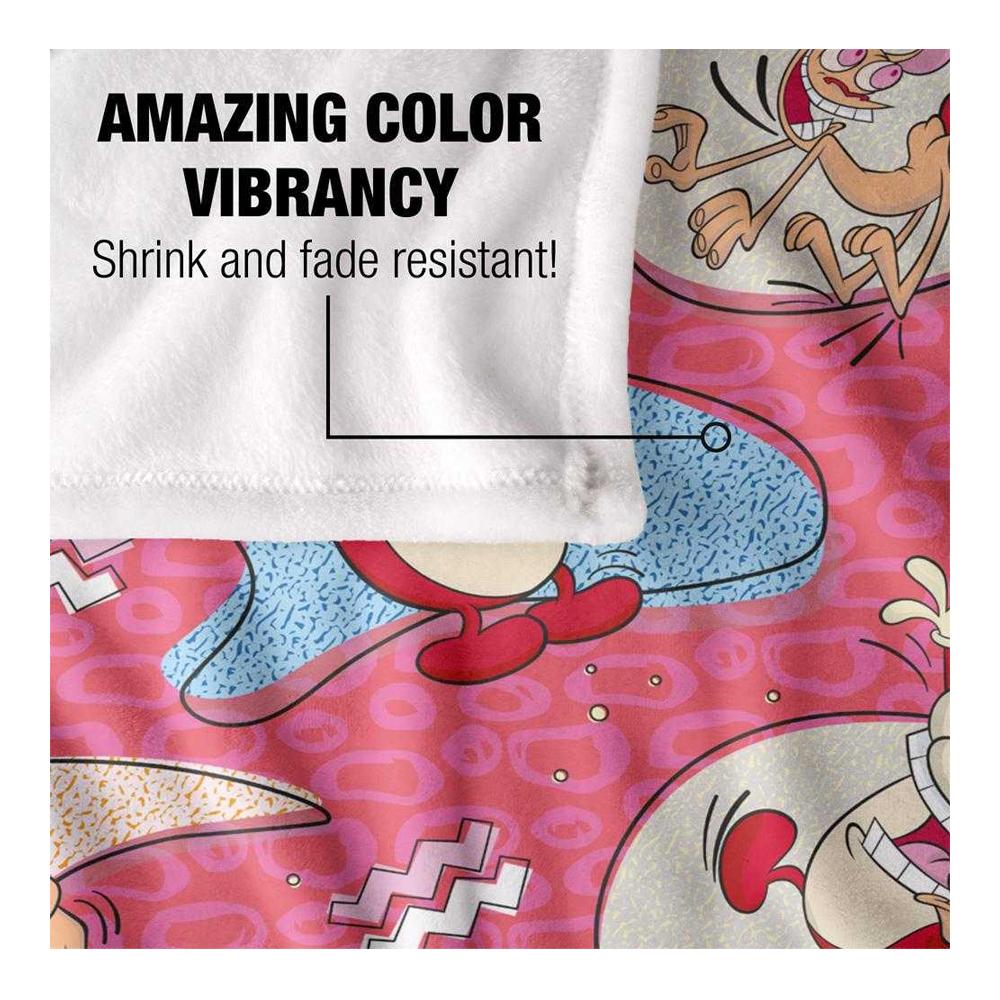 The Ren & Stimpy Show Silky Patterned Supersoft Blanket