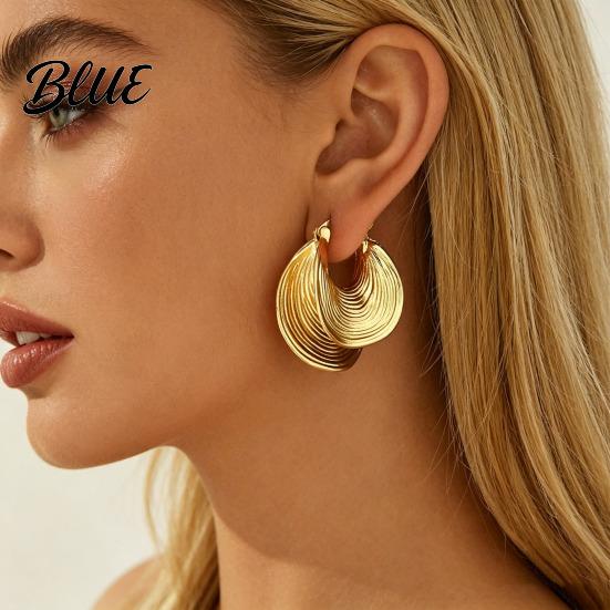 Earrings 1 Pair Women Face Brightening Mini Reflector Design Dual