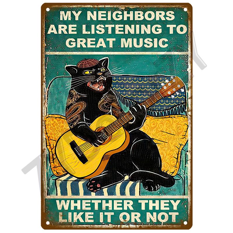 Retro Rock Tin Sign Poster Vintage Wall Poster Metal Sign Decorative Wall Plate Kitchen Plaque Metal Vintage Decor Accessories