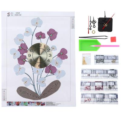 DIY Rhinestones Painting Clocks Pattern Crystal Embroidery Picture Decoration Kit