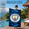 Asciugamano da Spiaggia in Microfibra Stampato City Football Club, Morbido e Assorbente, Asciugatura Rapida, Ideale per Viaggi Estivi, Essenziale per la Spiaggia, Piscina