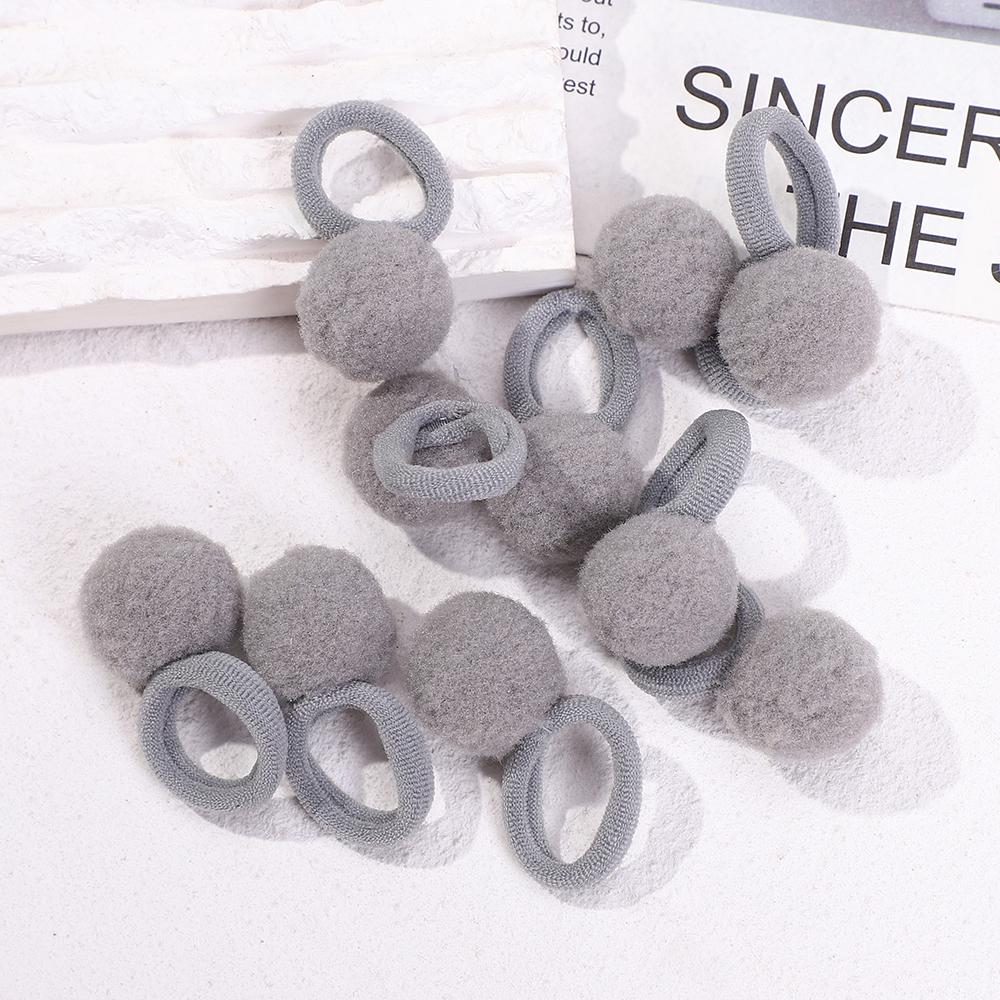10/20pcs Sweet Colorful Elastic Hair Bands Plush Ball Rubber Band for Baby Girls Scrunchie Hair Ties Clip Kids Hair Accessories