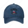 Casual Reunion Island 974 Flag Map Baseball Caps Distressed Denim Sun Cap France Logo Outdoor Running Unstructured Soft Hats