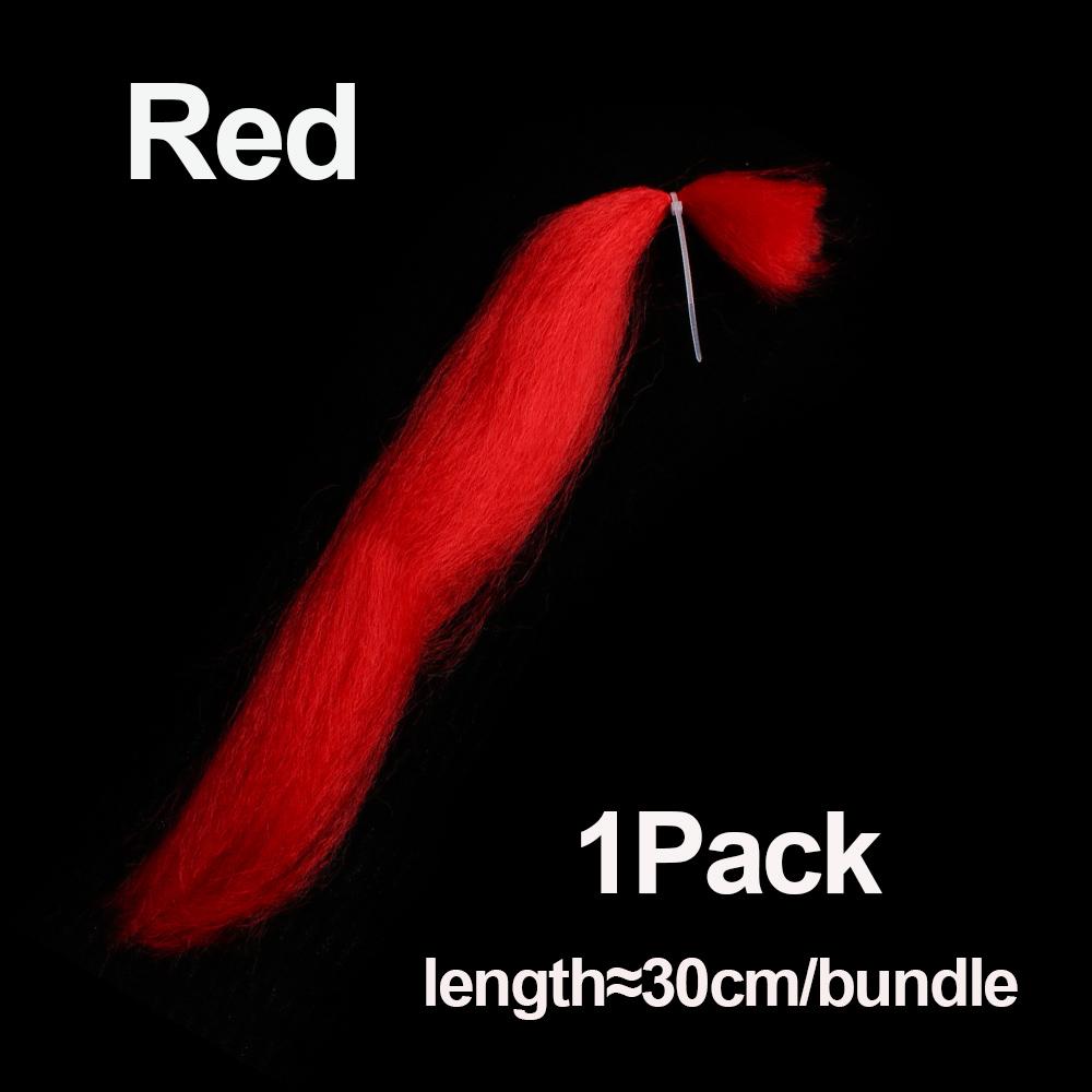 

1 Pack 30Cm Crimped Kinky Minnow Fiber Streamer Fly Fibers Bucktail Jig Head Tying Material For Fly Fishing Trout Pike Bass Lure