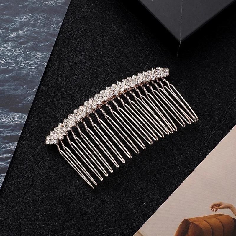 Rhinestones Insert Comb Clip Pearl Tiaras Women Miraculous Crystal Hair Clip Girl Party Hair Jewelry Wedding Hair Accessories