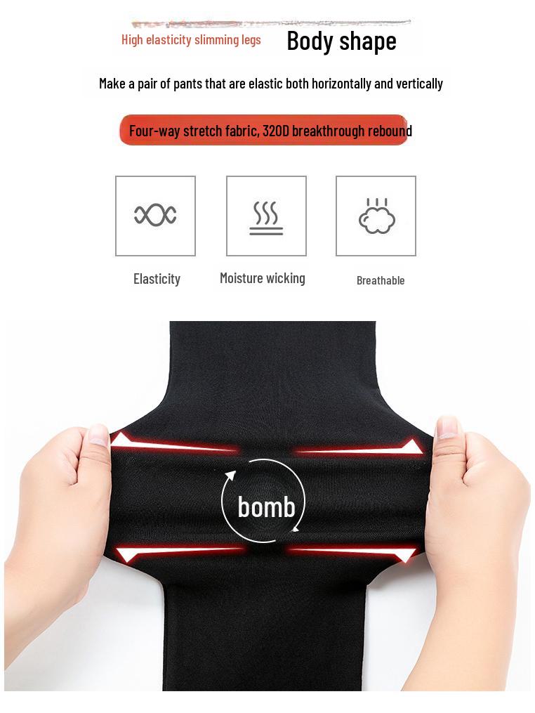 Übergröße Hohe Taille Samt Baumwolle Leggings für Winter - Einfarbig, Warm, für Frauen bis 200 lbs