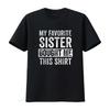 Womens My Favorite Sister Bought Me This T Shirt Funny Brother Black Large Vintage Washed Comfortable Stylish Streetwear