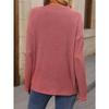New Autumn and Winter Independent Station Loose Casual Pit Strip Long-sleeved Button T-shirt