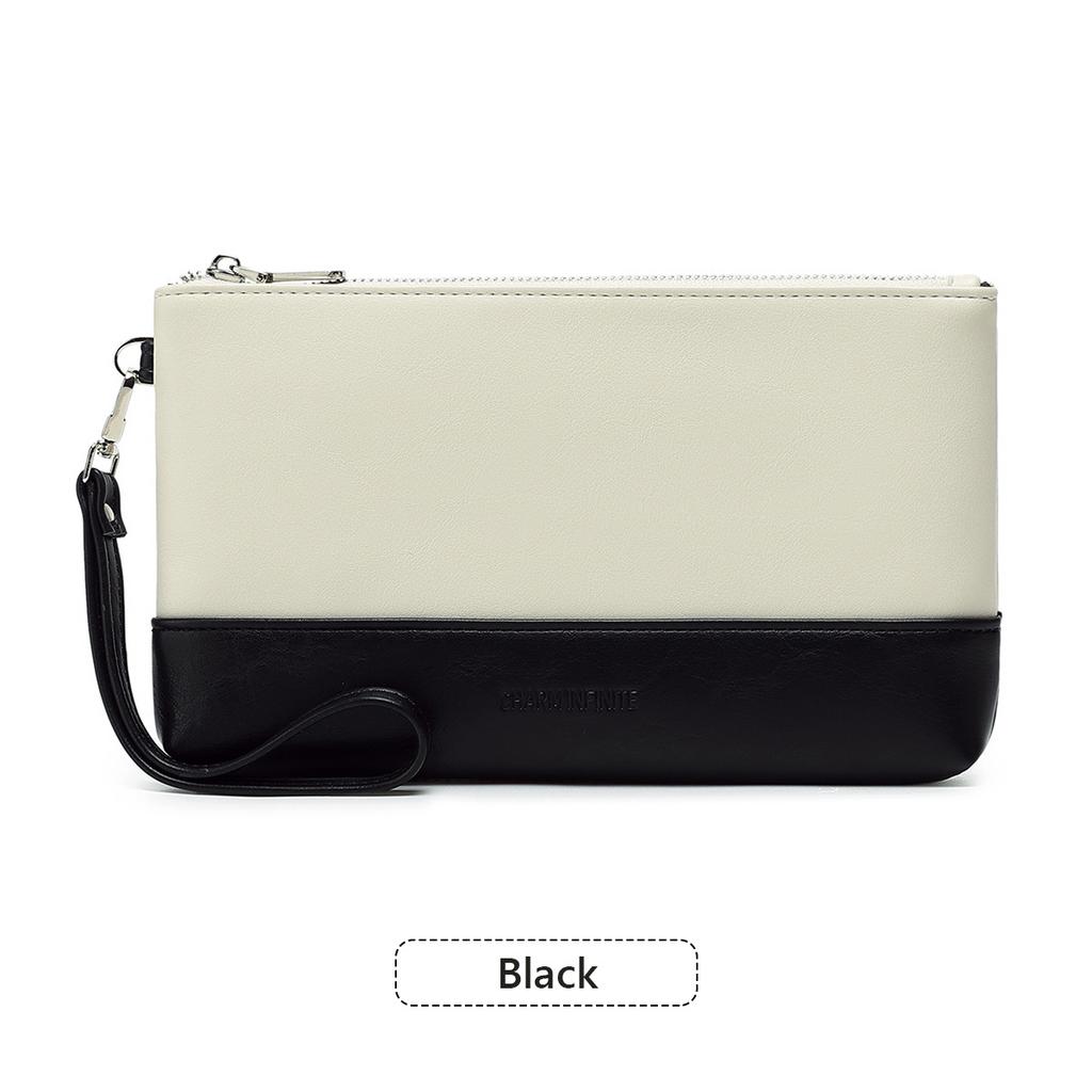 New Multi-functional Women's Clutch Bag Splicing Contrasting Colors Fashionable Handbag Simple Large-capacity Mobile Phone Wallet
