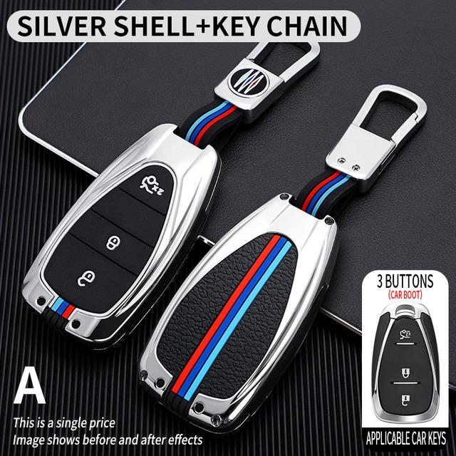 Zinc Alloy Car Key Case Cover for Chevrolet 2017 20 18 2019 2020 2021 Chevy Malibu Camaro Trax Traverse Sonic Cruze Volt Equinox