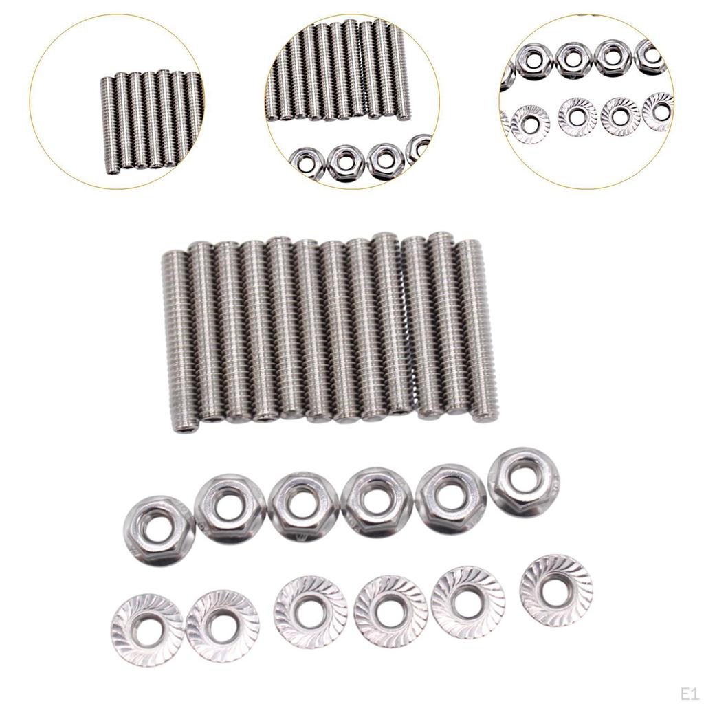 12Pcs Valve Cover Stud Kit Bolts Steel Aluminum for 260 289 302 351